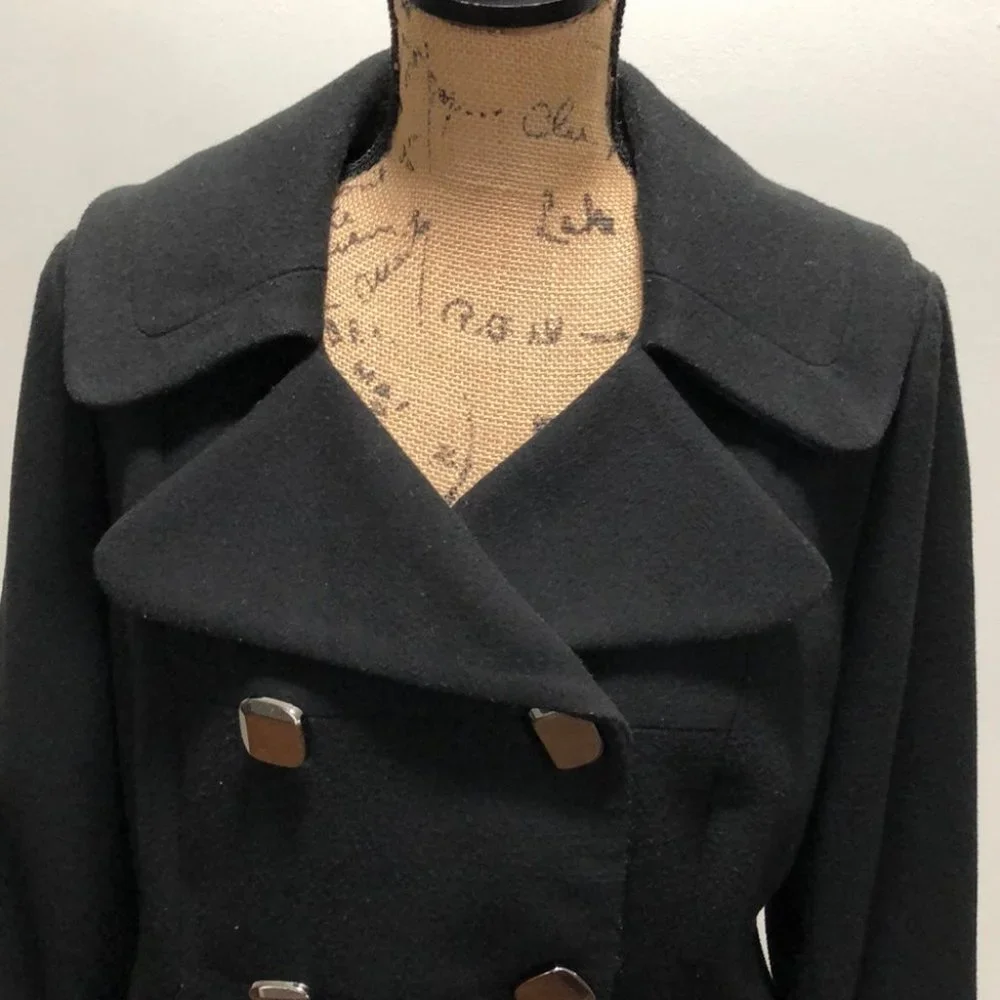 {Style & Co} Short Black Peacoat
